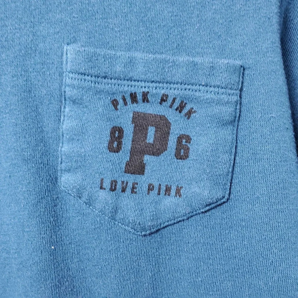 VS PINK | Blue Long Sleeve Pocket Pullover Sweatshirt XS - Picture 3 of 5